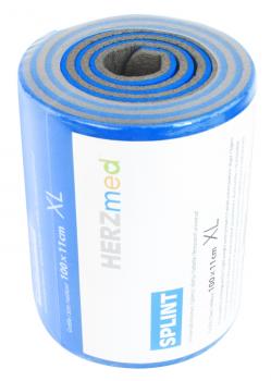 HERZmed® Splint | Universalschiene Größe XL - (gerollt) | Blau-Grau | 100 x 11 cm