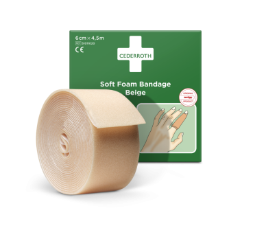 CEDERROTH® Soft Foam Bandage Schaumverband | Beige | 6cm x 4,5m