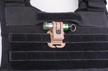 Glo Toob Tactical Kit Halterung Molle / PALs + Klett für GLO-TOOB Pro Serie Farbe: schwarz
