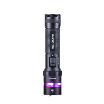 NEXTORCH® P83 Akku-LED-Taschenlampe mit 360° Warnlicht-Funktion + Notfall-Glasbrecher