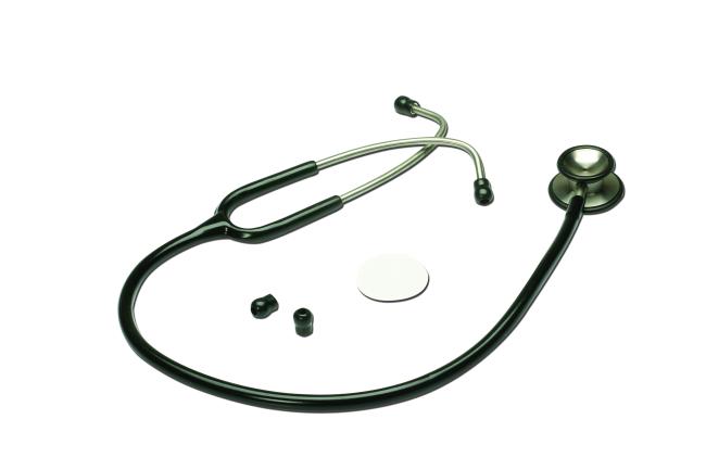 WESTMED® Doppelkopf-Stethoskop für Erwachsene I Farbe: Schwarz