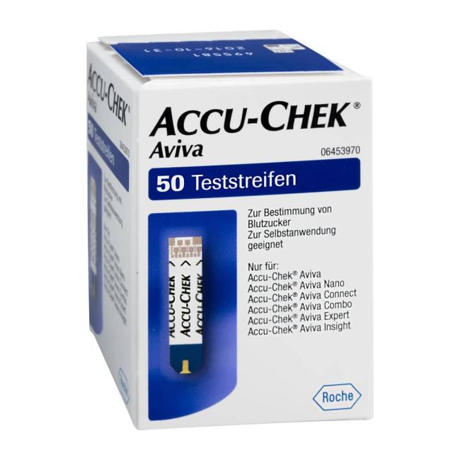 Accu-Chek® Aviva Teststreifen | plasmareferenziert | 50 Stück / Packung