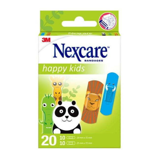 Nexcare® happy kids Kinderpflaster Tiere I 20 Stück